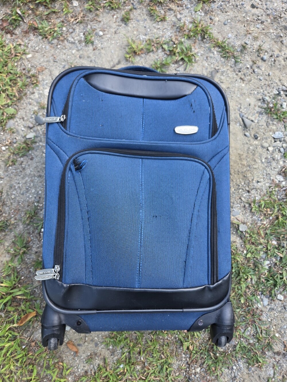 Blue Rolling Carry-On Suitcase - Men's Travel Bag